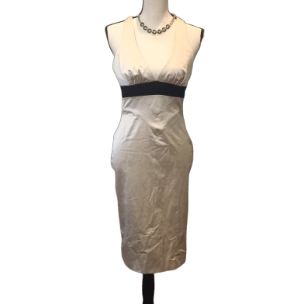 NWT Bebe glamour satin T back slim dress xs - Picture 3 of 8